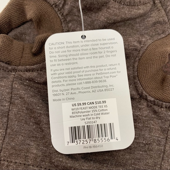 Top Paw Dog Apparel Set Of Two Shirts Feast Mode And Dinosaur Print New size XS - Picture 12 of 15